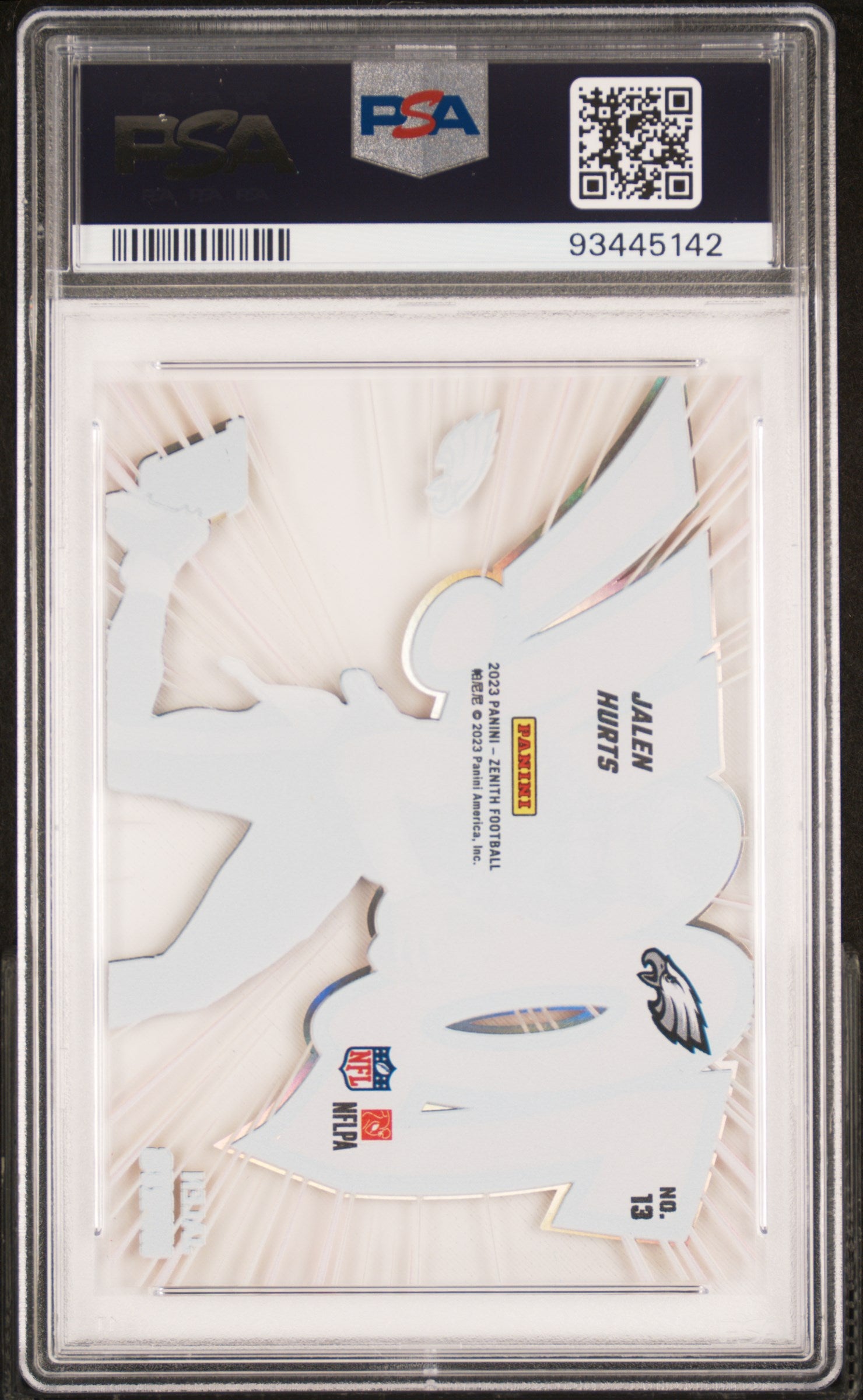 2023 Panini Zenith Zoom! #13 Jalen Hurts PSA 10