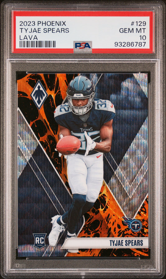 2023 Panini Phoenix #129 Tyjae Spears Lava PSA 10