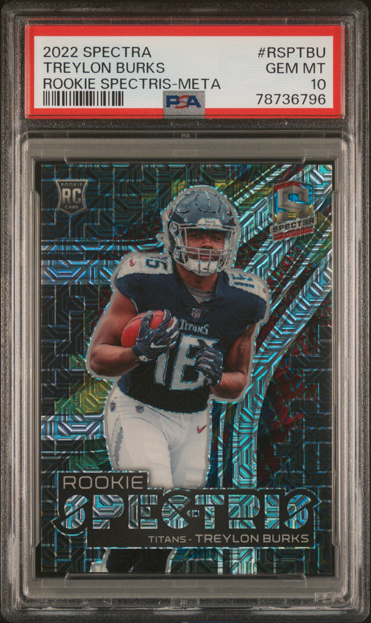 2022 Panini Spectra Rookie Spectris #RSPTBU Treylon Burks Rookie-Meta PSA 10