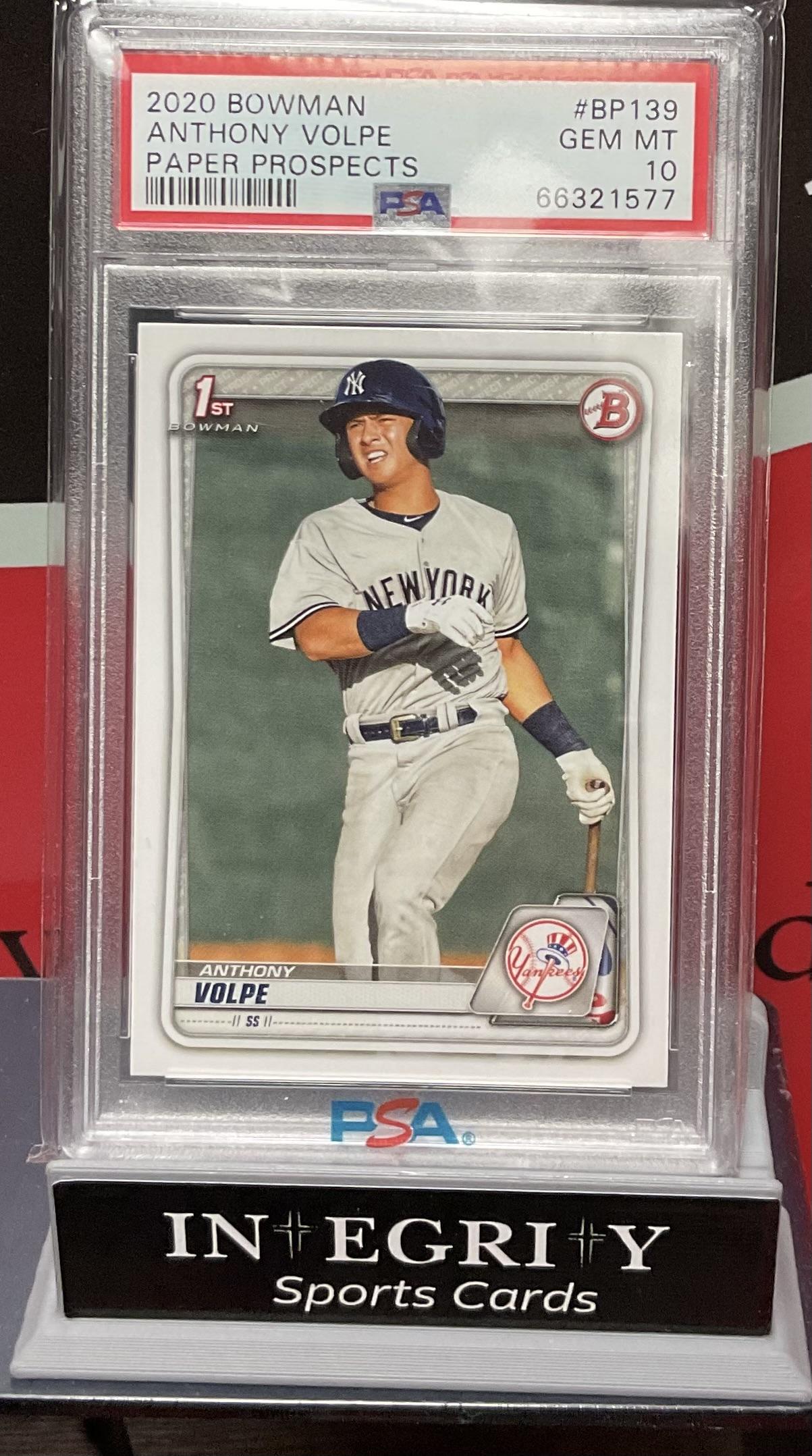 2020 Bowman Paper Prospects #BP139 Anthony Volpe Paper Prospects PSA 10