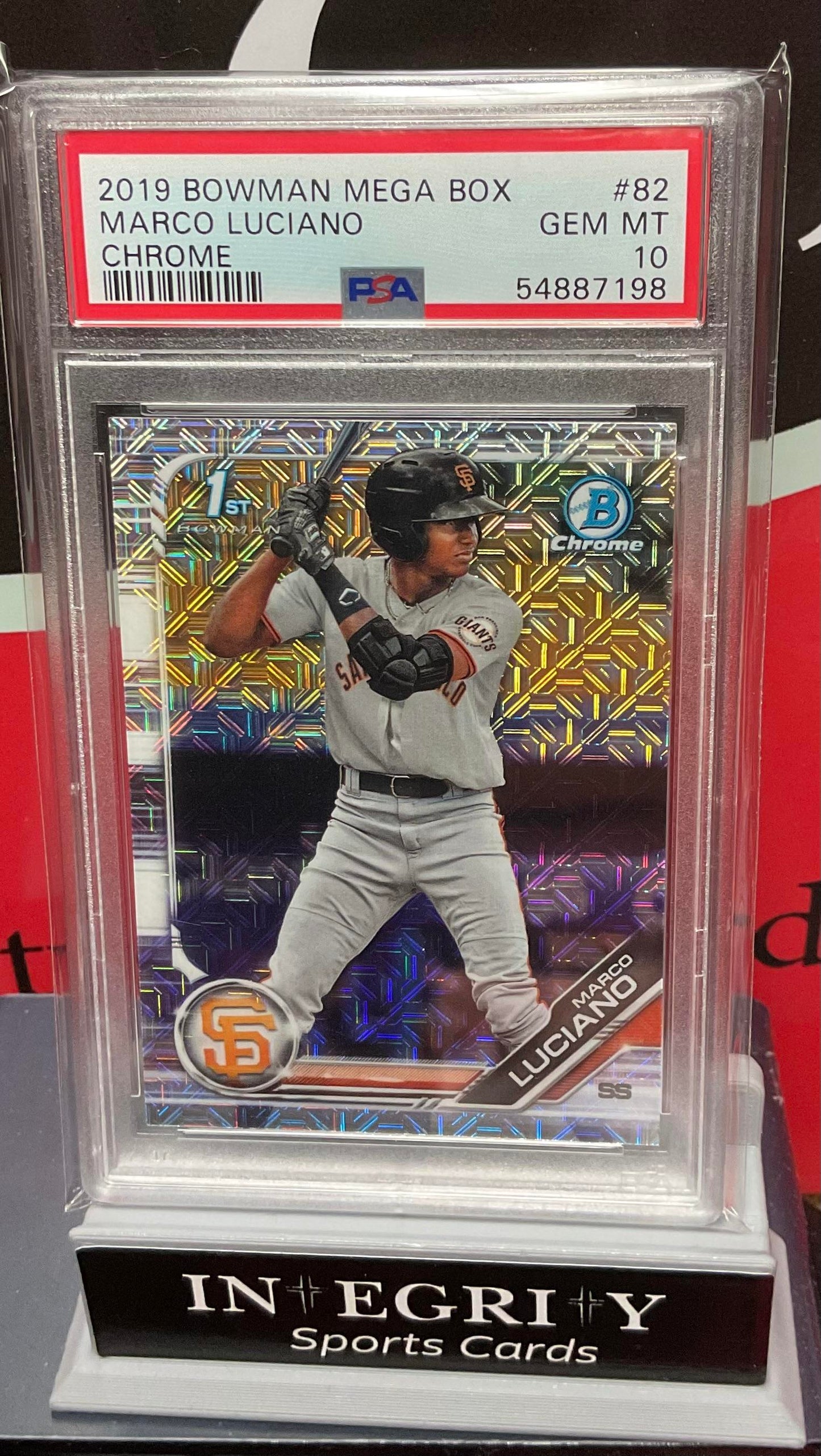 2019 Bowman Mega Box Chrome #82 Marco Luciano Chrome PSA 10