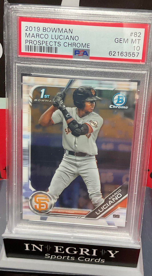 2019 Bowman Prospects Chrome #82 Marco Luciano Prospects Chrome PSA 10
