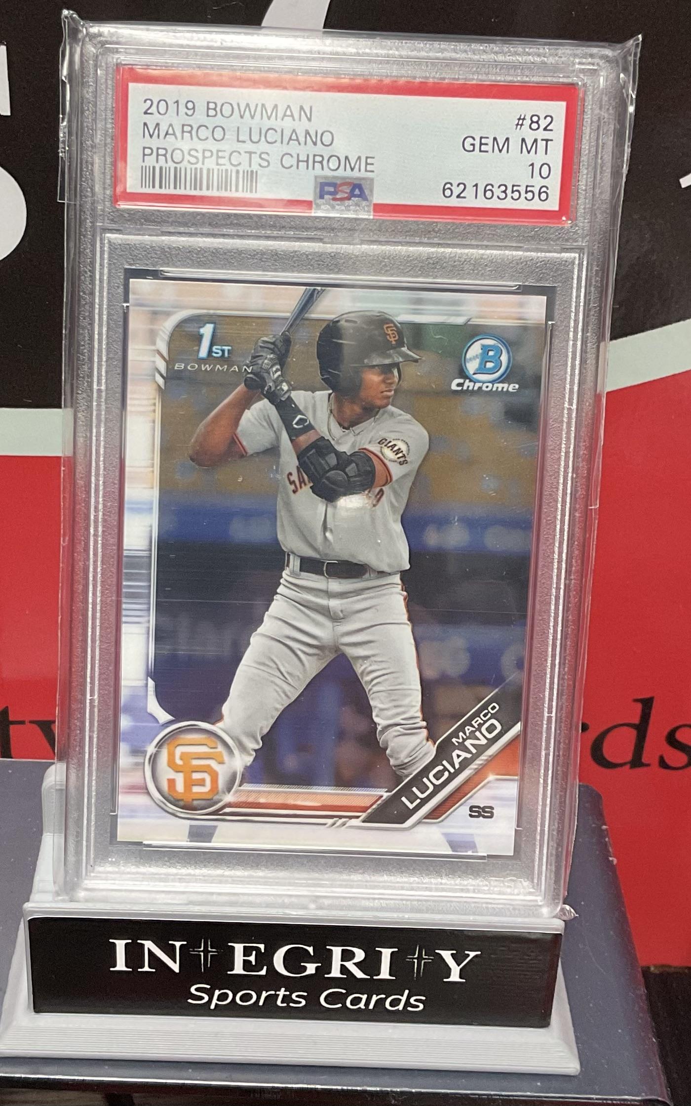 2019 Bowman Prospects Chrome #82 Marco Luciano Prospects Chrome PSA 10