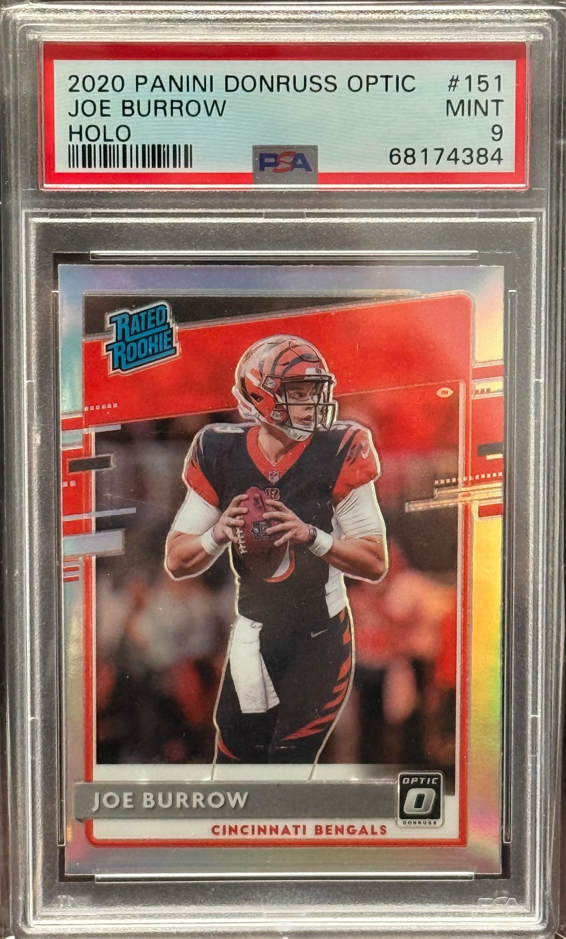 2020 Panini Donruss Optic #151 Joe Burrow Holo PSA 9