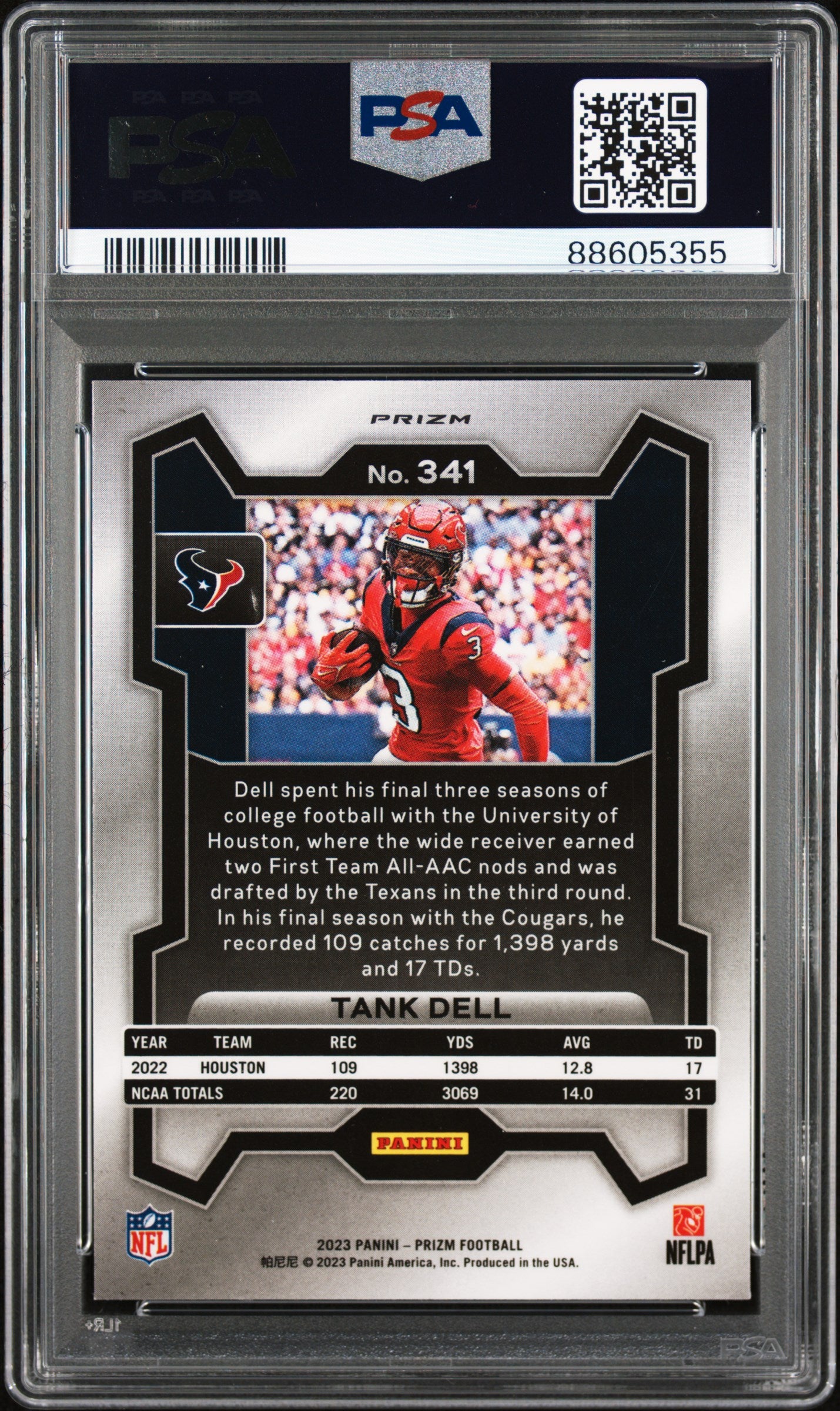 2023 Panini Prizm #341 Tank Dell Silver Prizm PSA 10