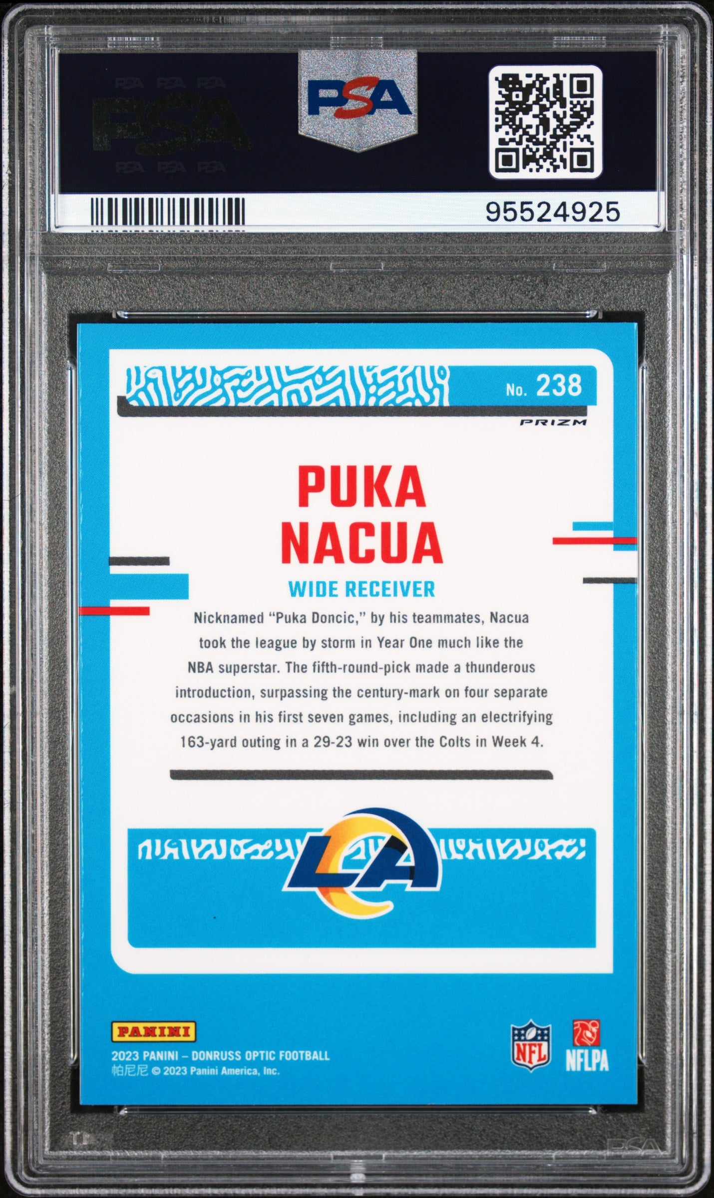 2023 Panini Donruss Optic #238 Puka Nacua Rocket PSA 9