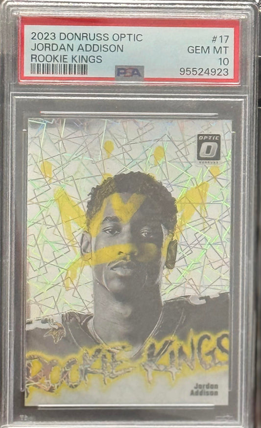 2023 Panini Donruss Optic Rookie Kings #17 Jordan Addison PSA 10