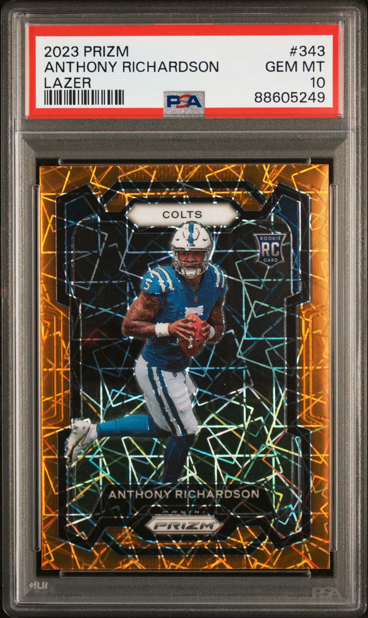 2023 Panini Prizm #343 Anthony Richardson Lazer Prizm PSA 10