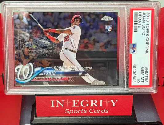 2018 Topps Chrome Update #HMT98 Juan Soto Update PSA 10