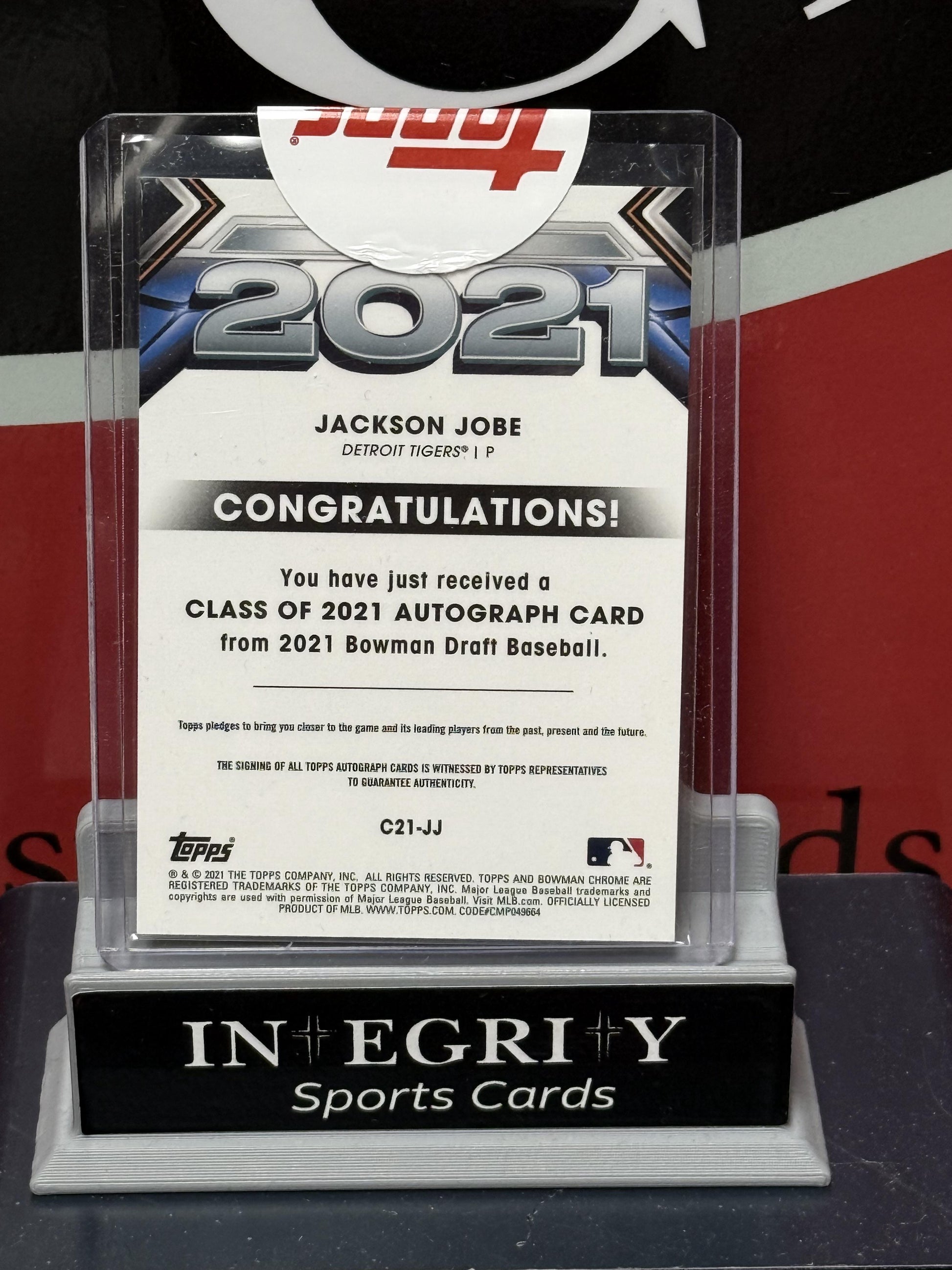2021 Bowman Draft Chrome Class of 2021 C21-JJ Jackson Jobe Auto/150