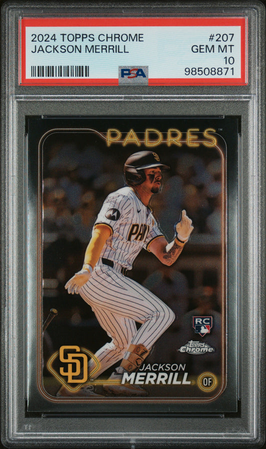 2024 Topps Chrome #207 Jackson Merrill PSA 10