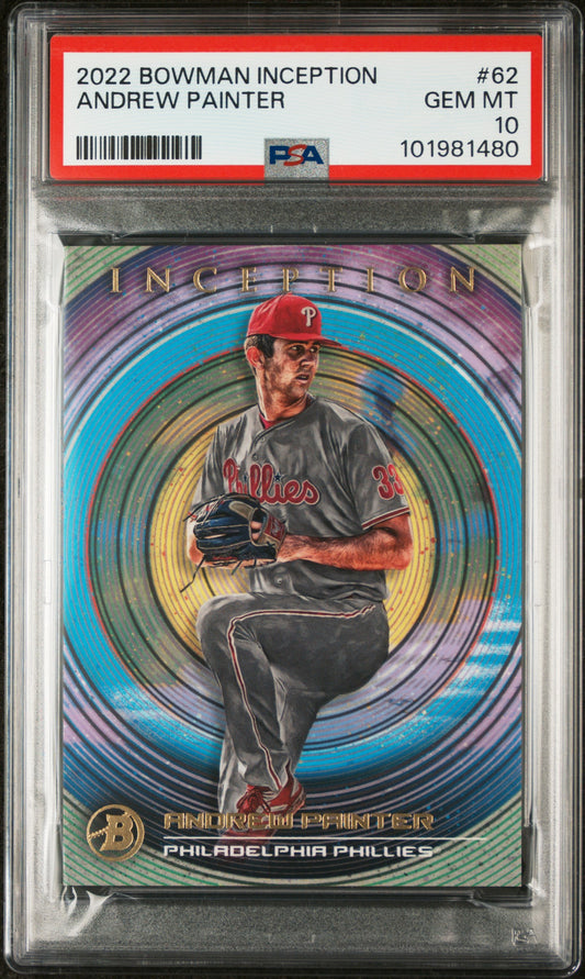 2022 Bowman Inception #62 Andrew Painter PSA 10
