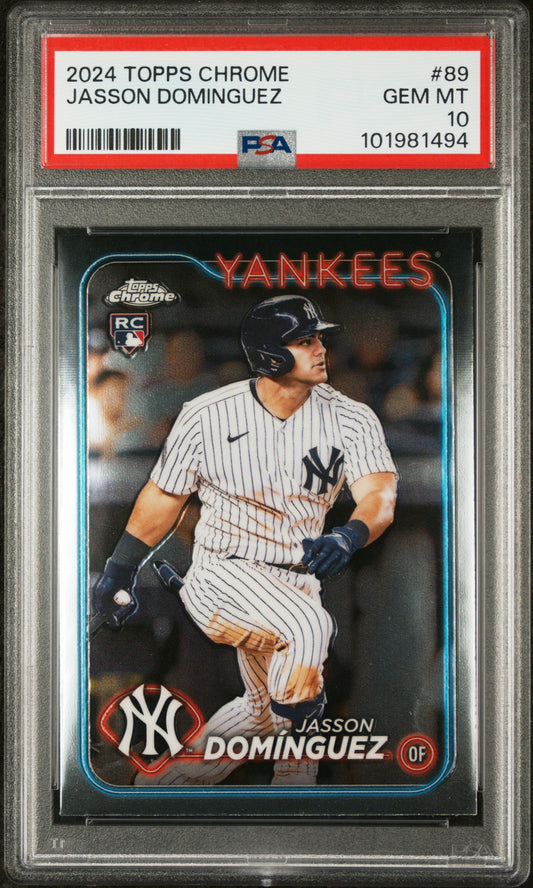 2024 Topps Chrome #89 Jasson Dominguez PSA 10