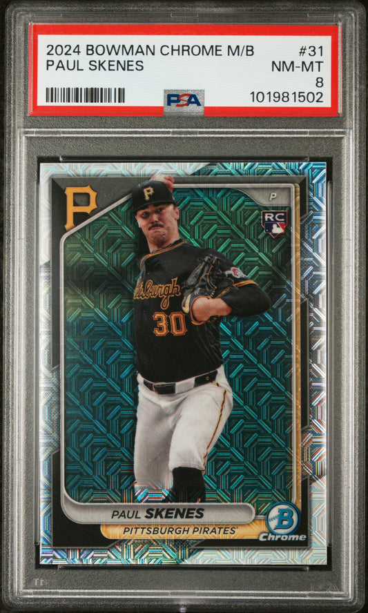 2024 Bowman Chrome Mega Box #31 Paul Skenes PSA 8