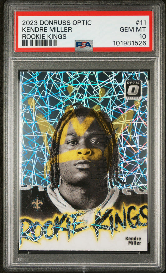 2023 Panini Donruss Optic Rookie Kings #11 Kendre Miller PSA 10