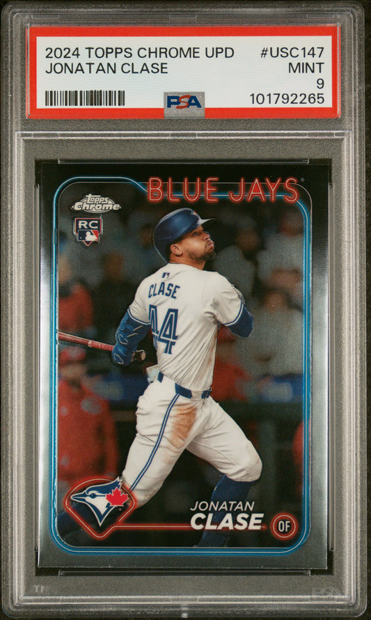 2024 Topps Chrome Update #USC147 Jonatan Clase PSA 9