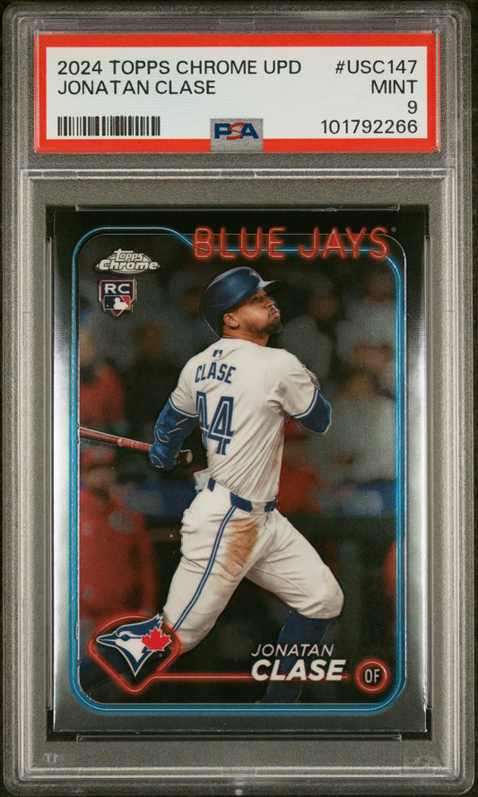 2024 Topps Chrome Update #USC147 Jonatan Clase PSA 9
