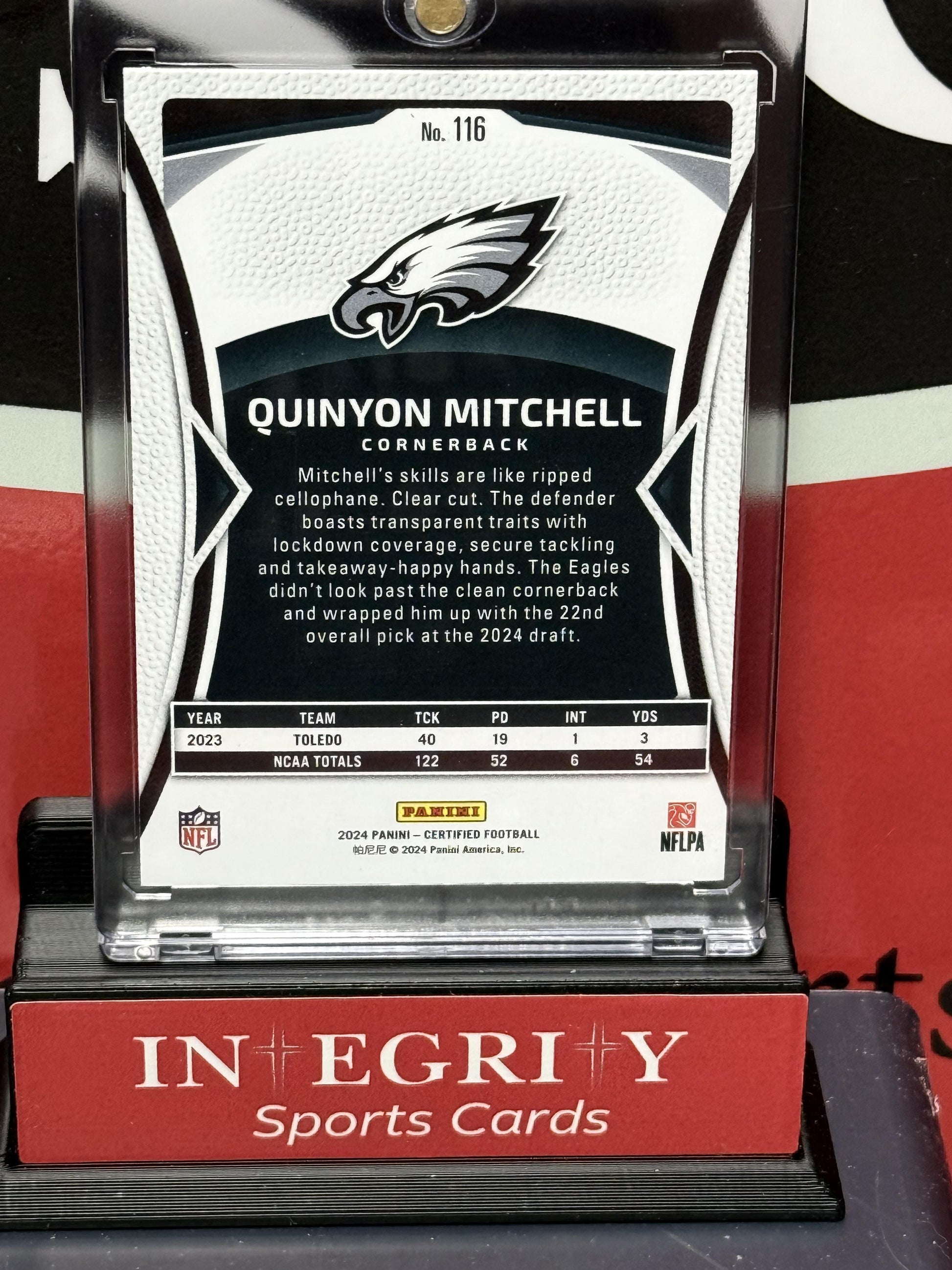 2024 Panini Certified #116 Quinyon Mitchell Mirror Purple FOTL #/10