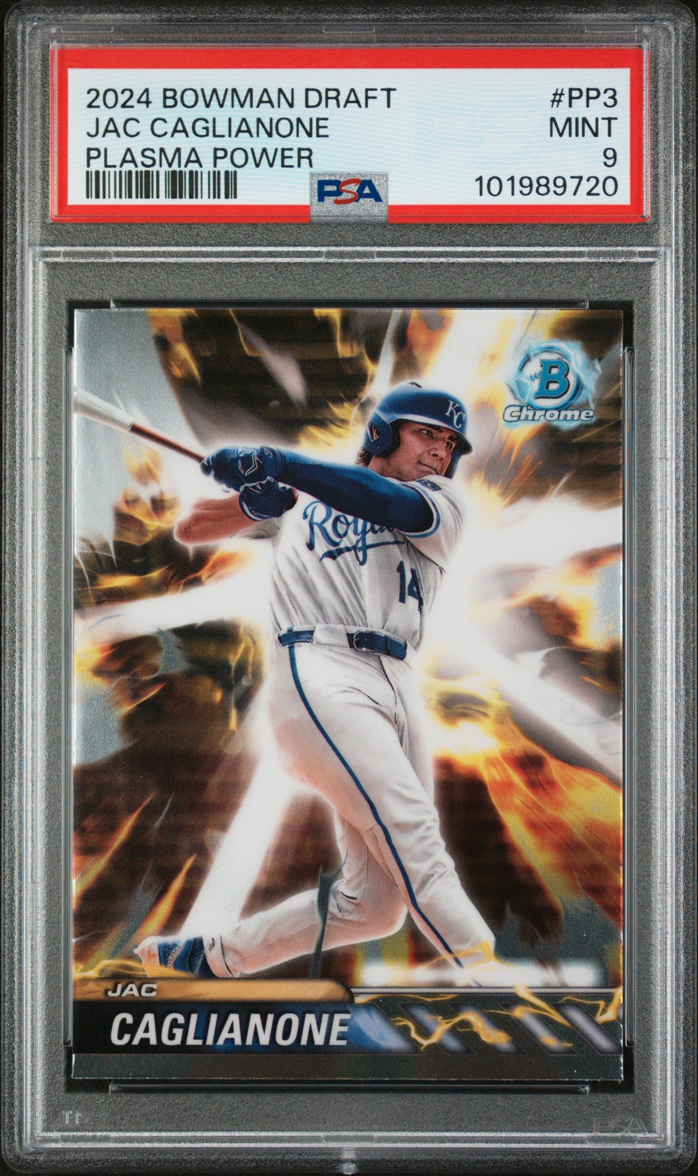 2024 Bowman Draft Plasma Power #PP3 Jac Caglianone PSA 9