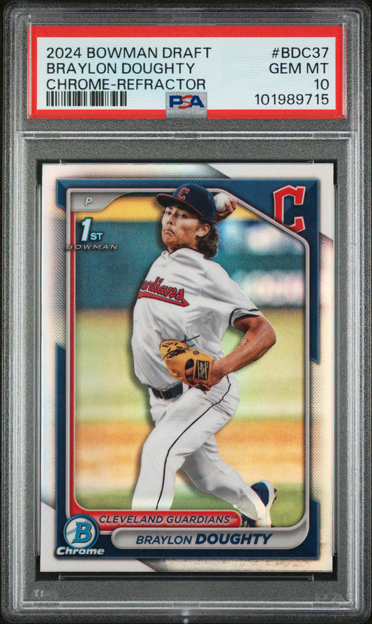 2024 Bowman Draft #BDC37 Braylon Doughty Chrome-Refractor PSA 10