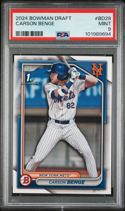 2024 Bowman Draft #BD28 Carson Benge PSA 9