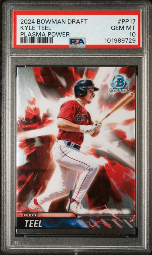 2024 Bowman Draft Plasma Power #PP17 Kyle Teel PSA 10