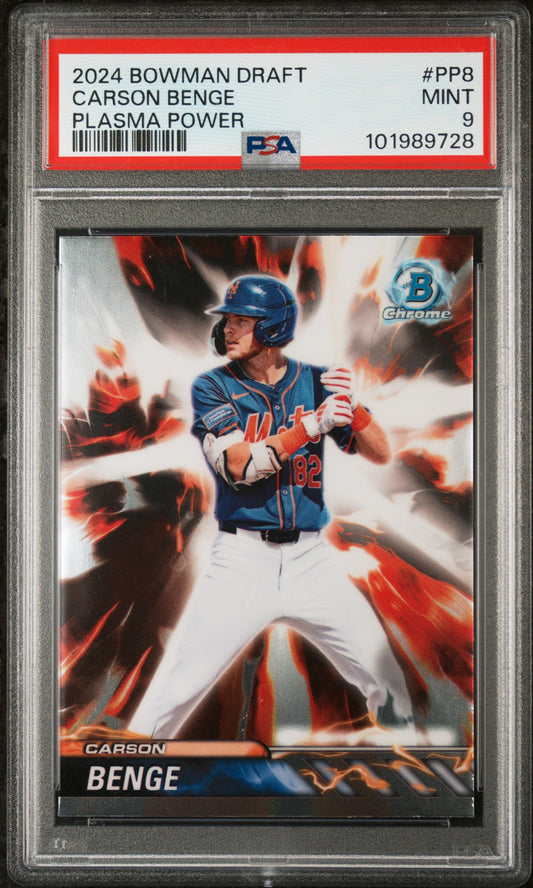 2024 Bowman Draft Plasma Power #PP8 Carson Benge PSA 9