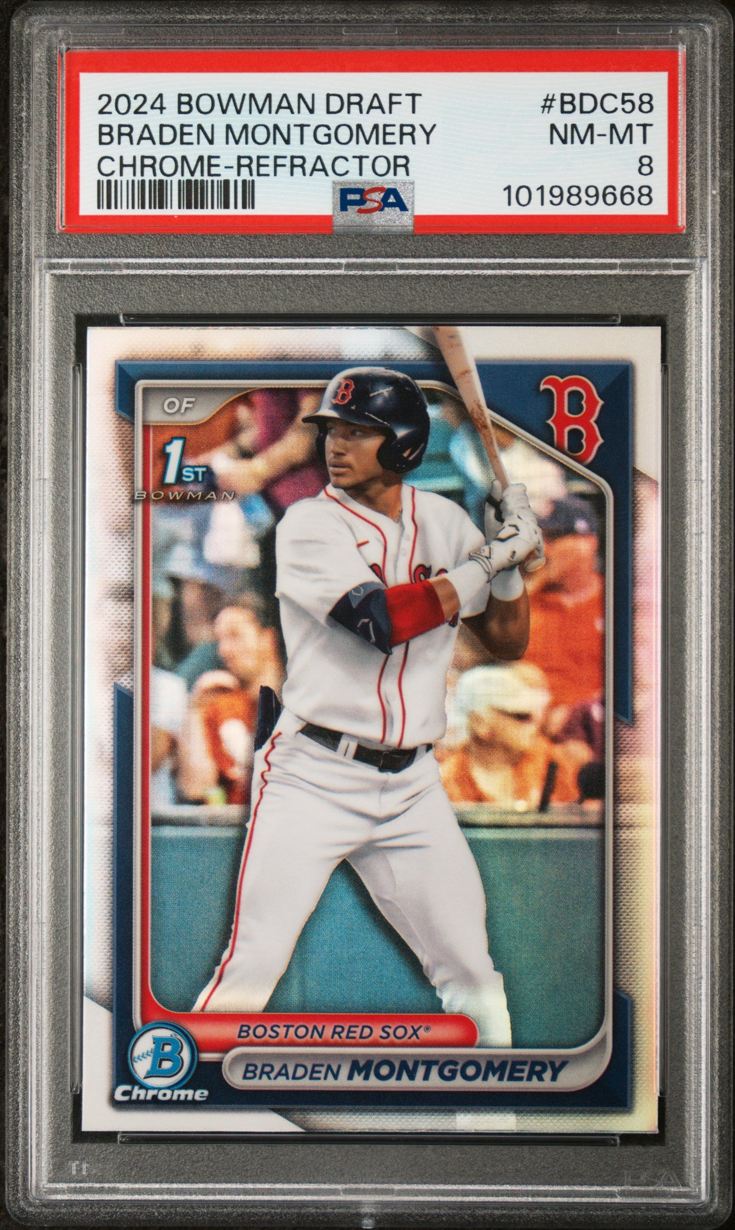 2024 Bowman Draft #BDC58 Braden Montgomery Chrome-Refractor PSA 8