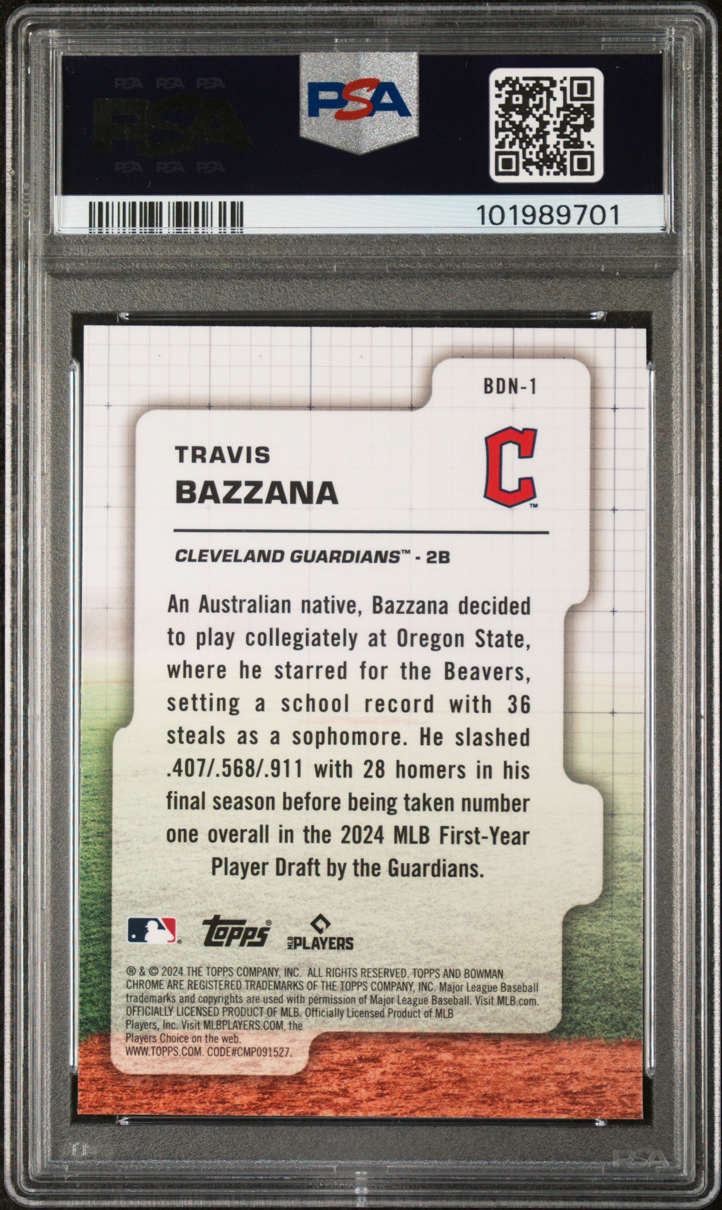 2024 Bowman Draft Bowman Draft Night #BDN1 Travis Bazzana PSA 10