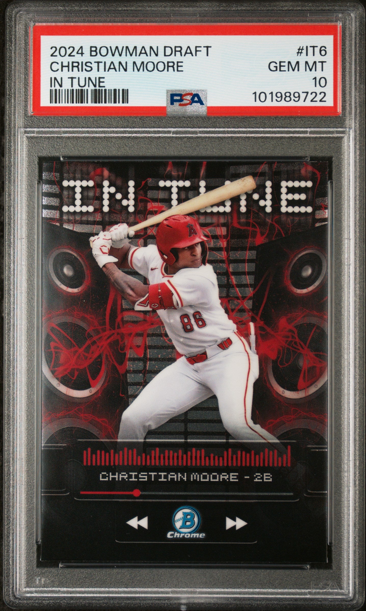 2024 Bowman Draft In Tune #IT6 Christian Moore PSA 10