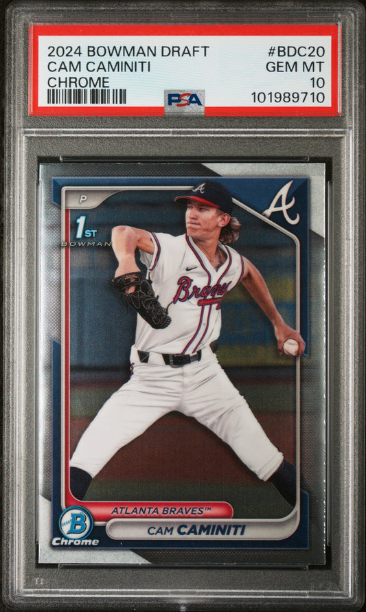 2024 Bowman Draft #BDC20 Cam Caminiti Chrome PSA 10