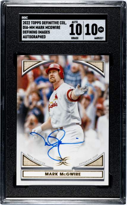 2022 Topps Definitive Collection #DIA-MM Mark Mcgwire Defining Images Auto