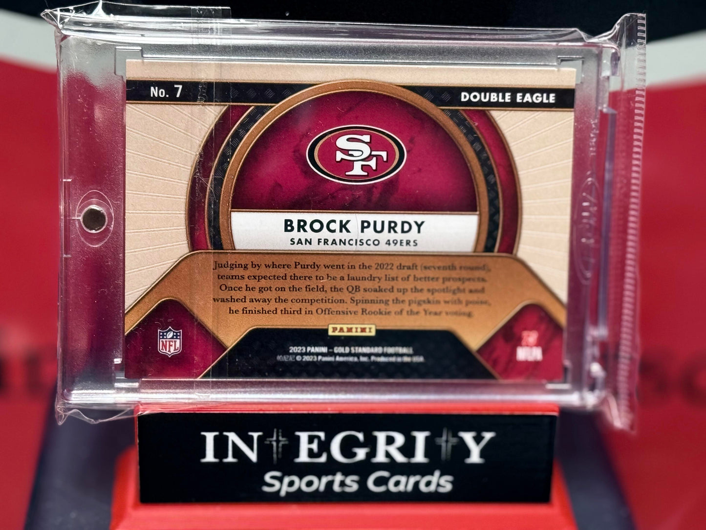 2023 Panini Gold Standard #7 Brock Purdy Double Eagle #/24