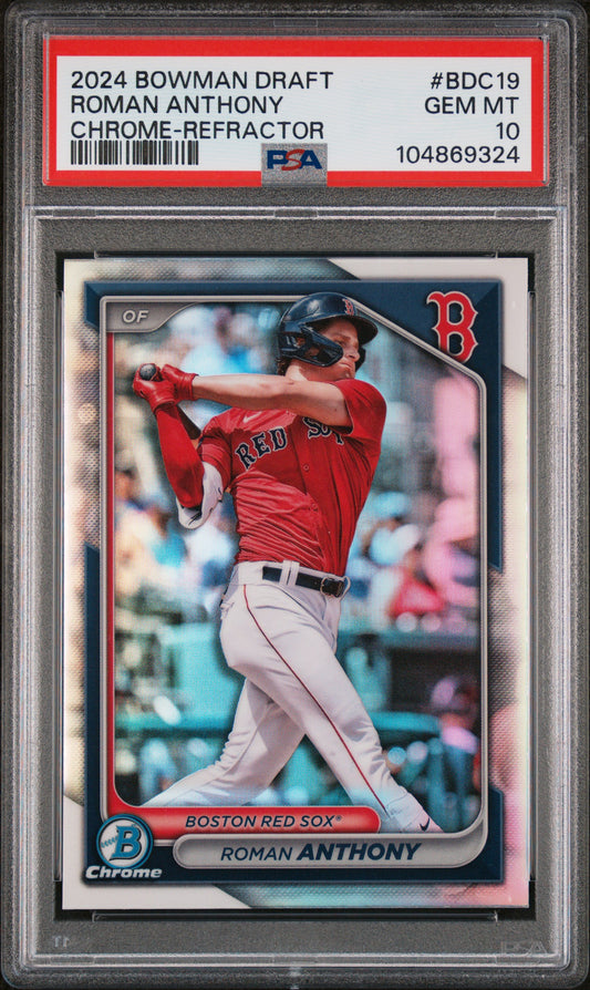 2024 Bowman Draft #BDC19 Roman Anthony Chrome-Refractor PSA 10