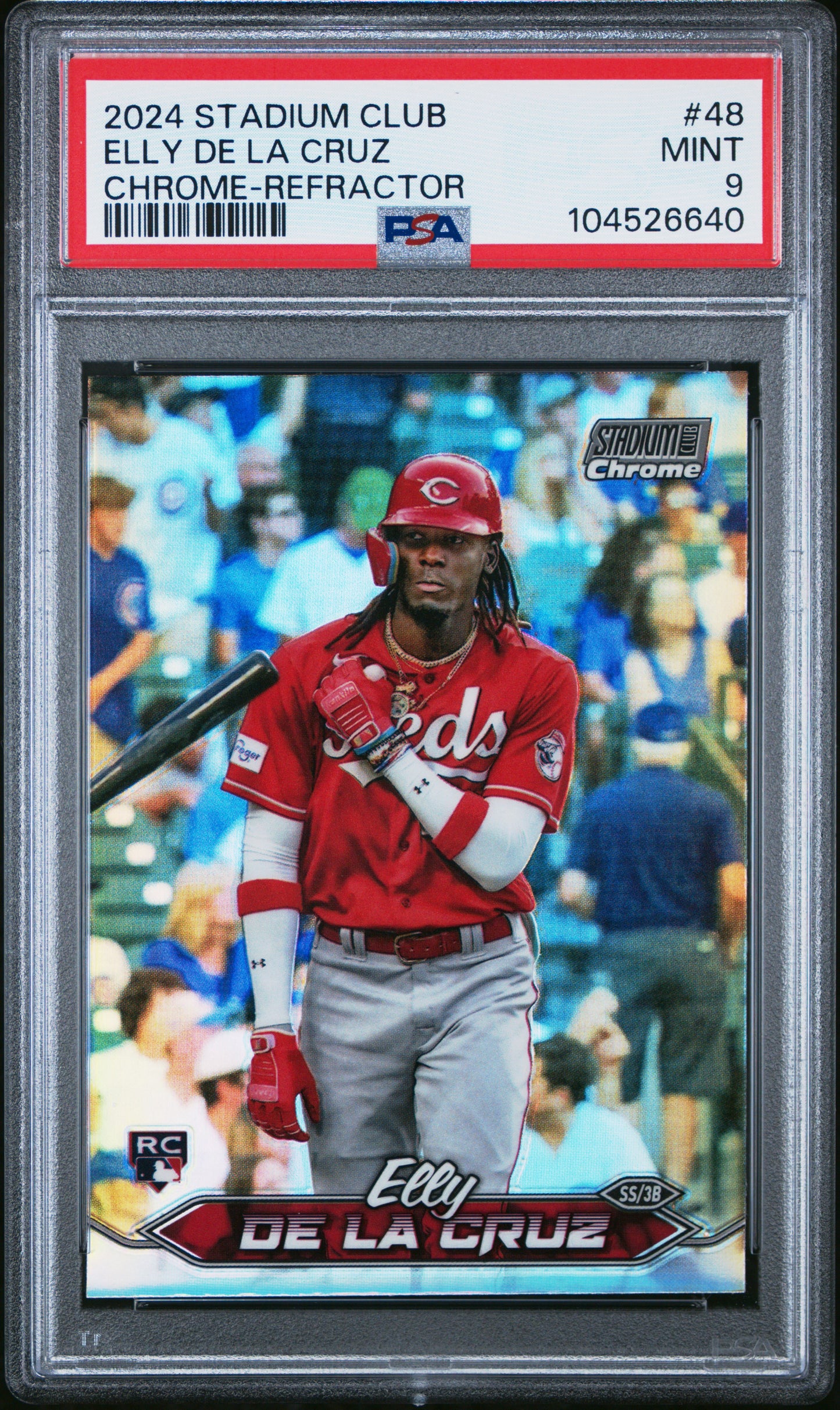 2024 Topps Stadium Club #48 Elly De La Cruz Chrome-Refractor PSA 9