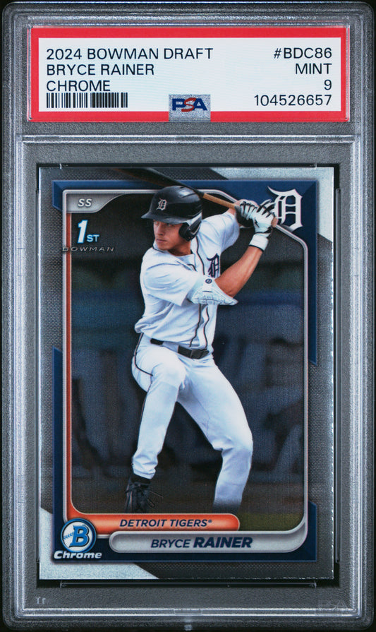 2024 Bowman Draft #BDC86 Bryce Rainer Chrome PSA 9