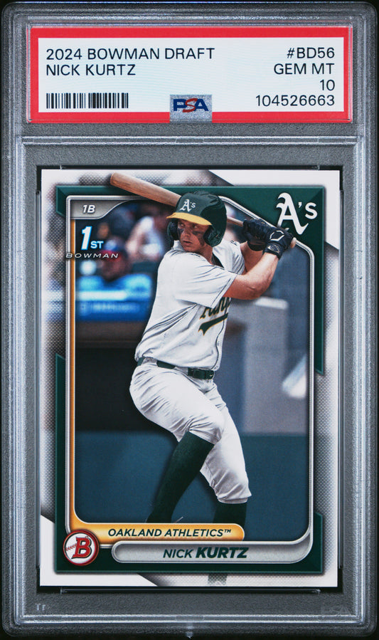 2024 Bowman Draft #BD56 Nick Kurtz PSA 10