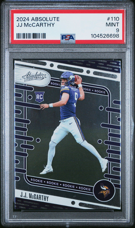 2024 Panini Absolute #110 Jj Mccarthy PSA 9