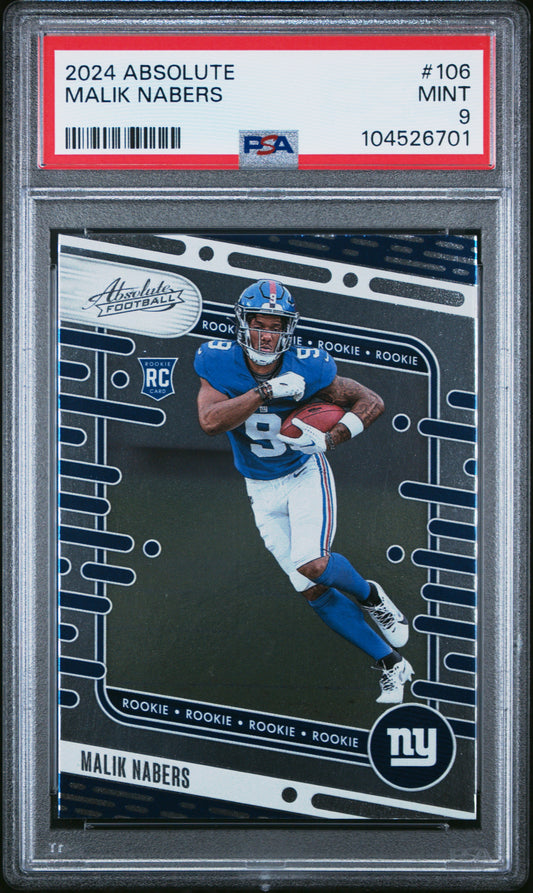 2024 Panini Absolute #106 Malik Nabers PSA 9