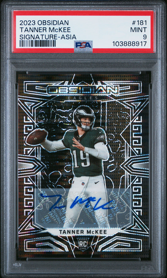 2023 Panini Obsidian #181 Tanner Mckee Signature-Asia PSA 9