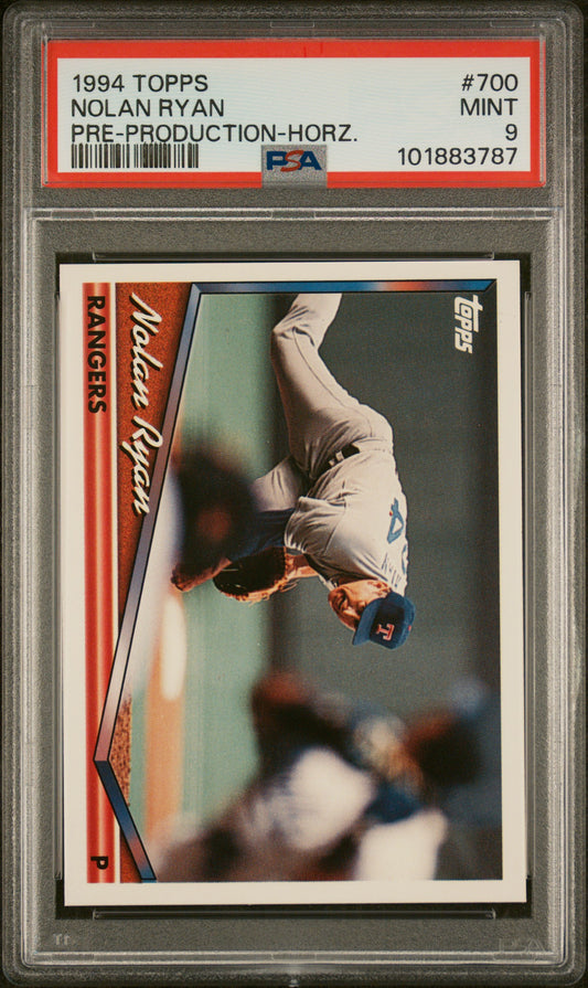 1994 Topps Pre-Production #700 Nolan Ryan Pre-Production-Horz. PSA 9