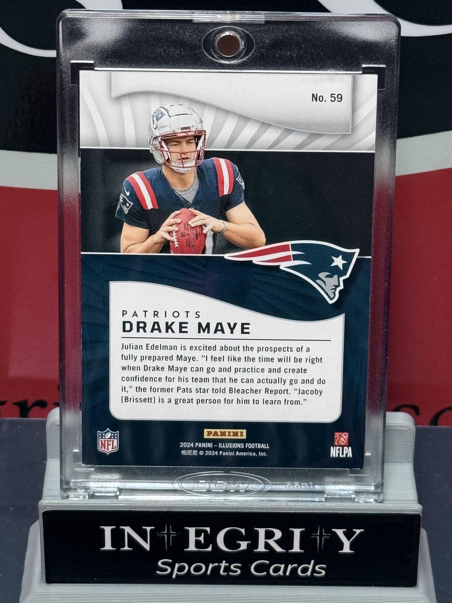 Panini Illusions #59 Drake Maye Mirrored Trophy Collection