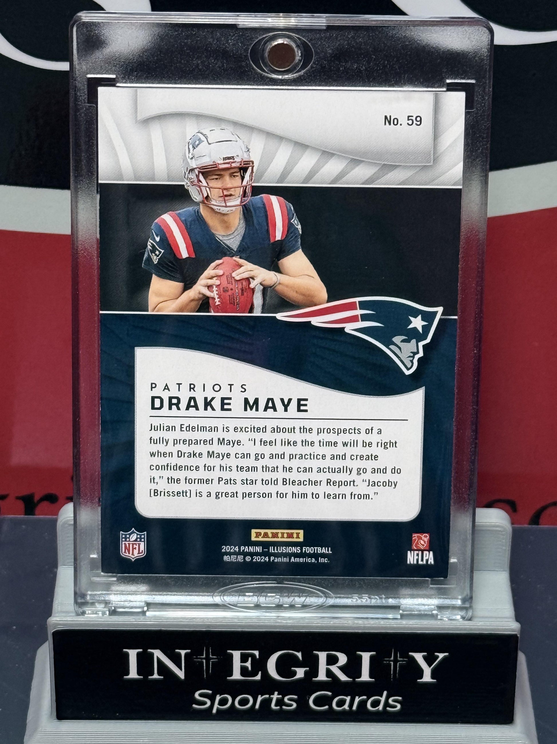 Panini Illusions #59 Drake Maye Mirrored Trophy Collection