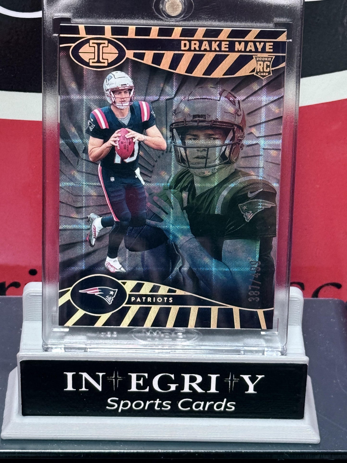 Panini Illusions #59 Drake Maye Mirrored Trophy Collection