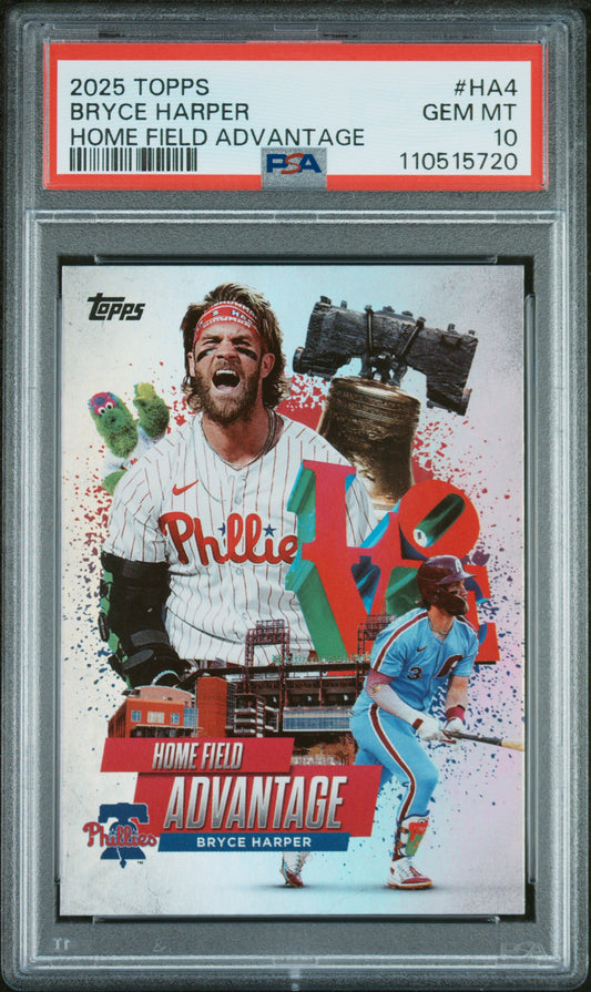 2025 Topps Home Field Advantage #HA4 Bryce Harper PSA 10
