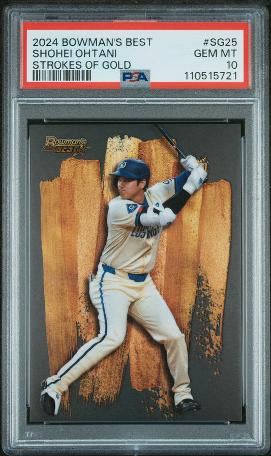 2024 Bowman'S Best Strokes Of Gold #SG25 Shohei Ohtani PSA 10