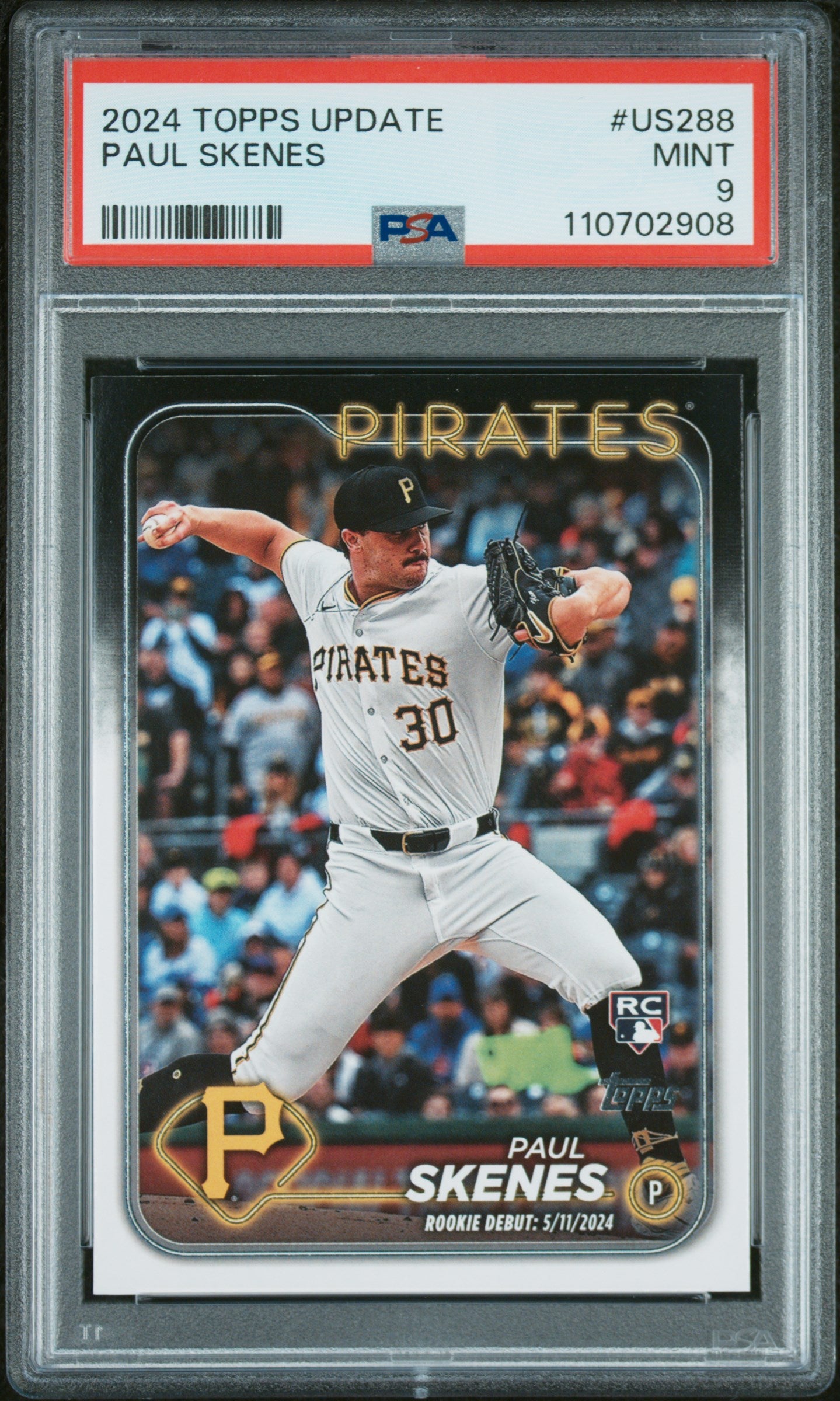 2024 Topps Update #US288 Paul Skenes PSA 9