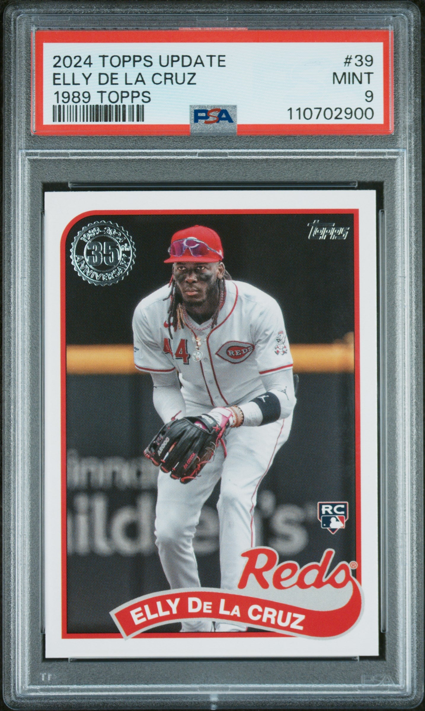 2024 Topps Update 1989 Topps Baseball #39 Elly De La Cruz PSA 9