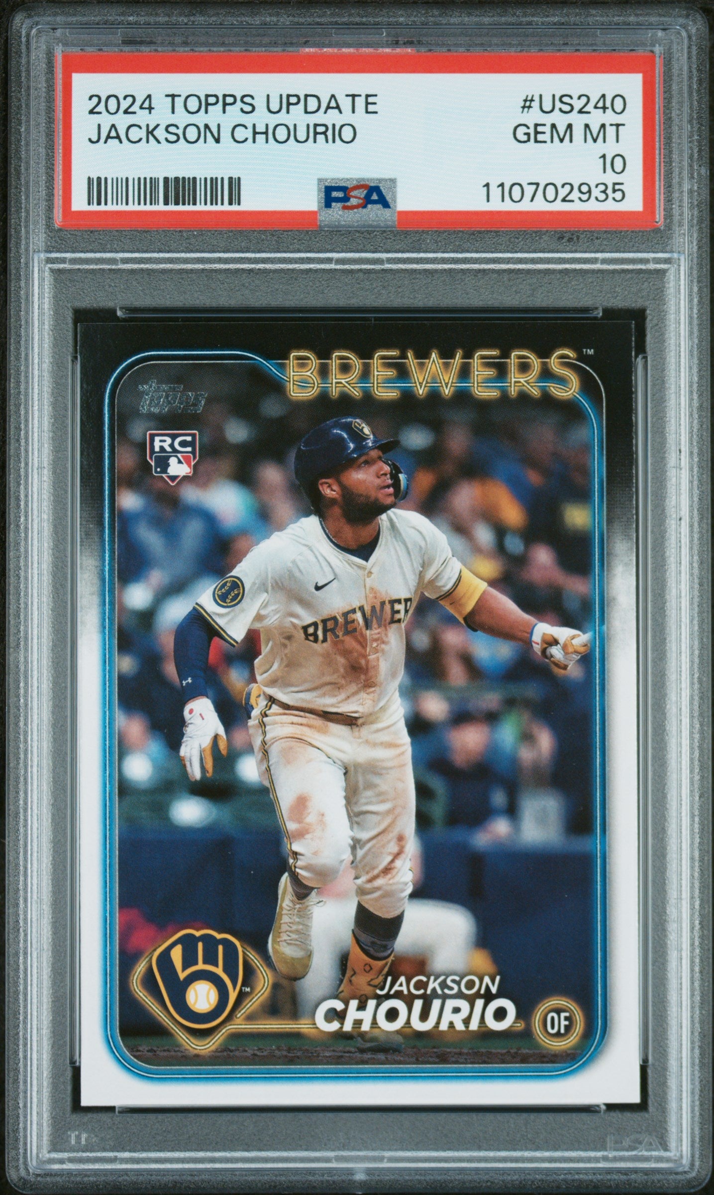 2024 Topps Update #US240 Jackson Chourio PSA 10