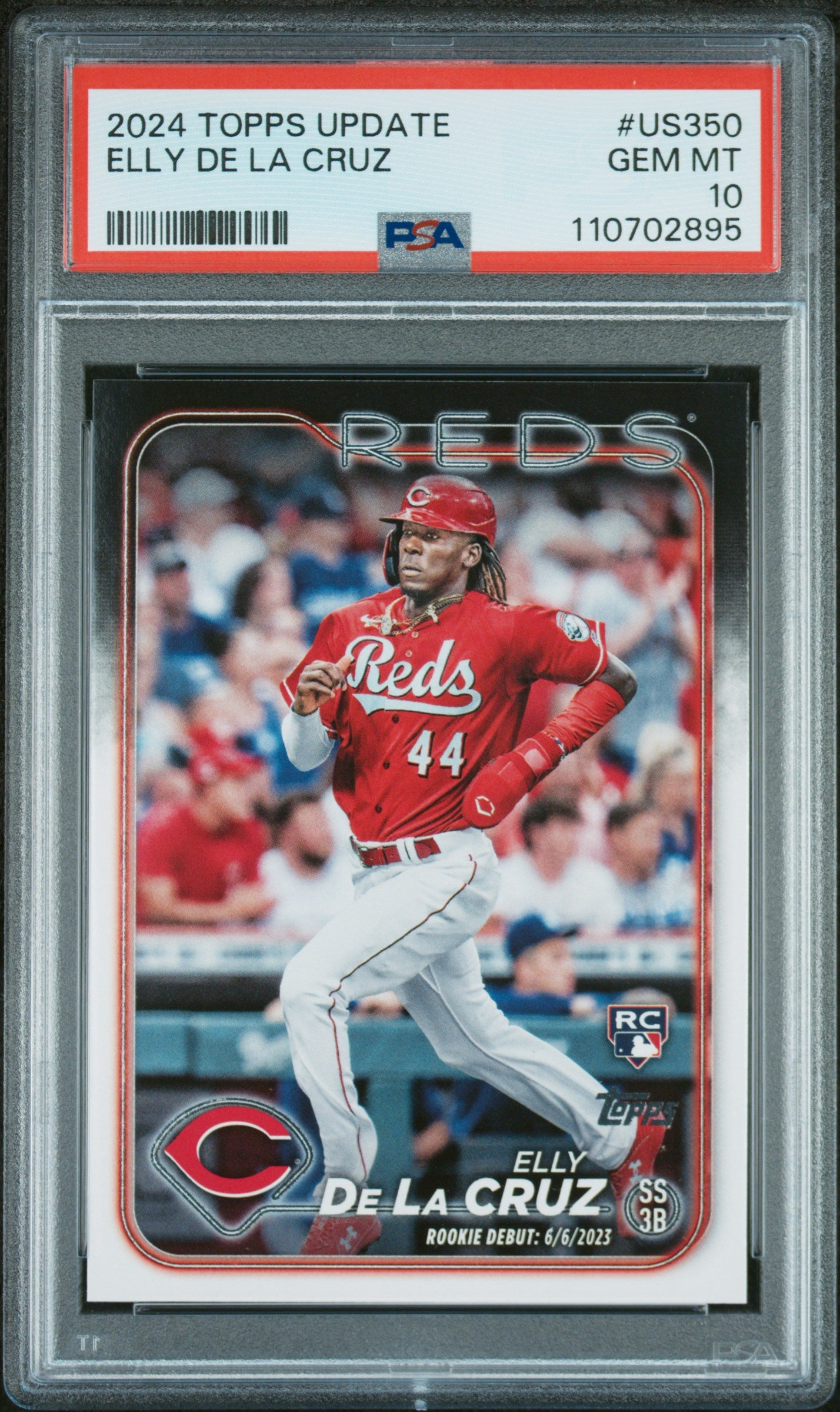 2024 Topps Update #US350 Elly De La Cruz PSA 10